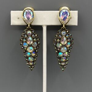 Heidi Daus Aurora Borealis Crystal Drop Earrings JP442